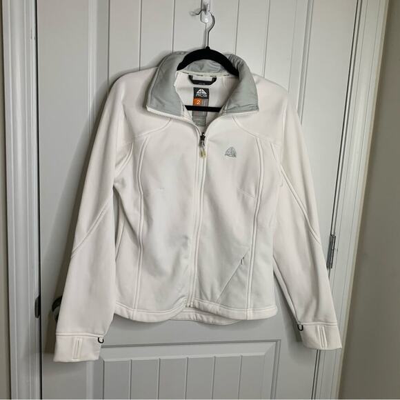 Nike ACG white soft‎ shell thermal layer jacket size medium - Picture 1 of 6